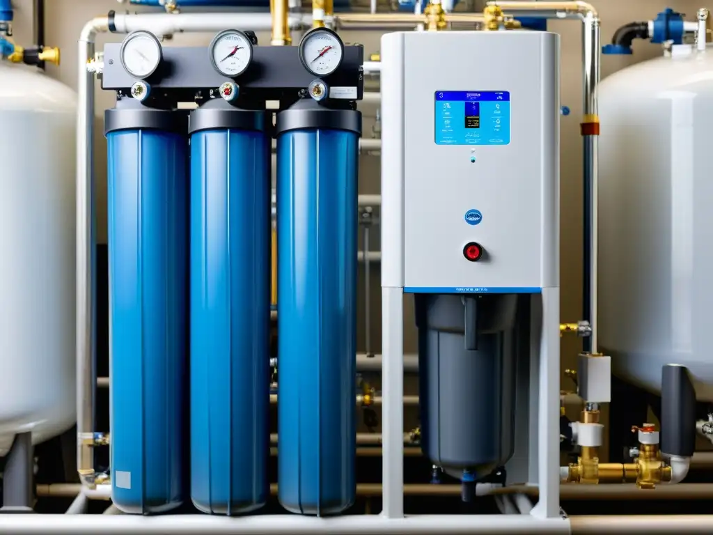 Sistema de filtración de agua de ósmosis inversa de alta tecnología Detalle de sistema de filtración por ósmosis inversa de alta tecnología, transmitiendo precisión y calidad
