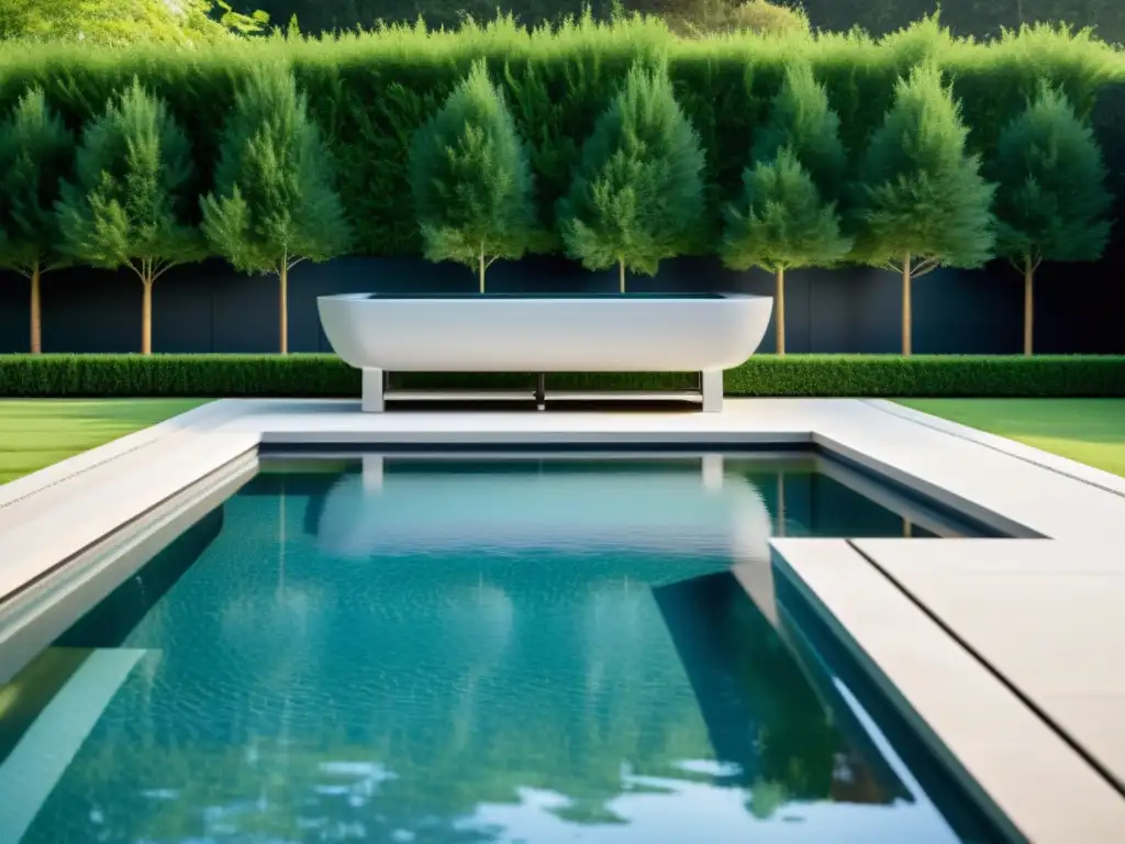 Sistema de calefacción de piscina de diseño moderno Un elegante sistema de calentamiento para piscinas integrado a la perfección con diseño moderno