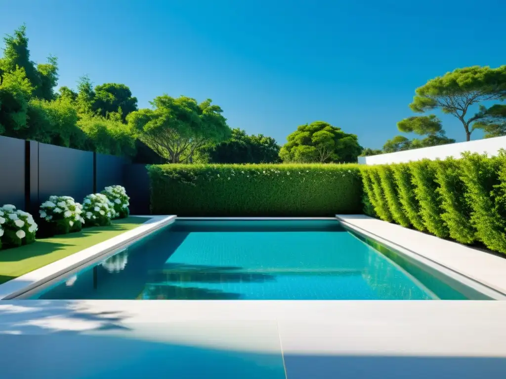 Espectacular piscina de borde infinito en entorno natural Una piscina moderna con hermoso entorno natural
