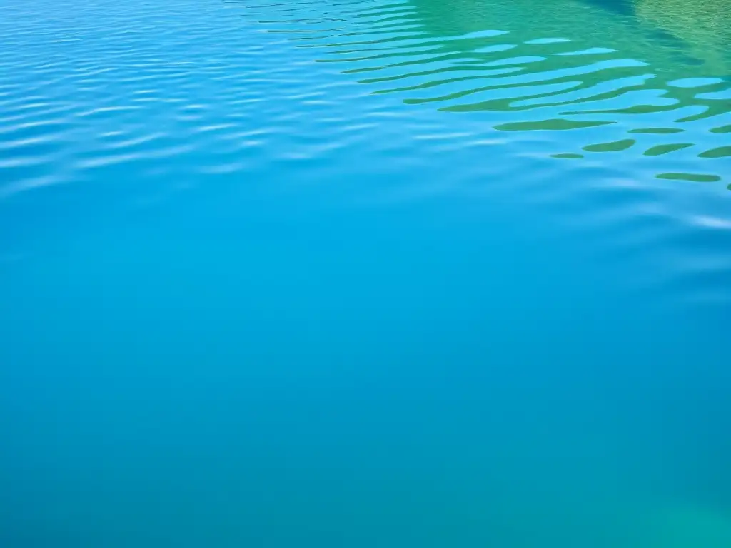 Piscina reluciente refleja pureza y serenidad Una piscina reluciente y sin algas, reflejando el cielo soleado y el verdor circundante
